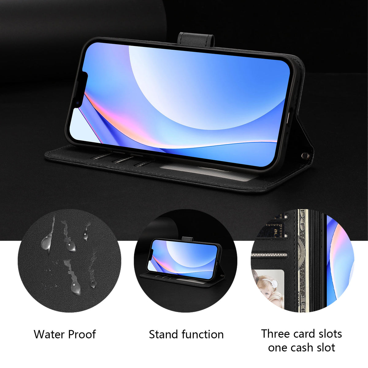For Xiaomi Redmi 15 4G (EU) (171mm) Case Panda Imprint RFID Blocking Wallet Leather Phone Cover with Wrist Strap