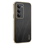 KADEM For Xiaomi Redmi 15 4G (EU) (171mm) Case Electroplating Silk Texture PU + TPU Phone Back Cover