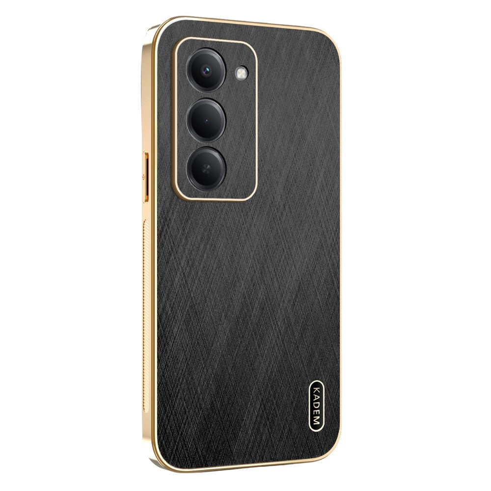 KADEM For Xiaomi Redmi 15 4G (EU) (171mm) Case Electroplating Silk Texture PU + TPU Phone Back Cover