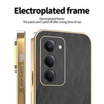 KADEM For Xiaomi Redmi 15 4G (EU) (171mm) Case Electroplating Silk Texture PU + TPU Phone Back Cover