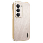 KADEM For Xiaomi Redmi 15 4G (EU) (171mm) Case Electroplating Silk Texture PU + TPU Phone Back Cover