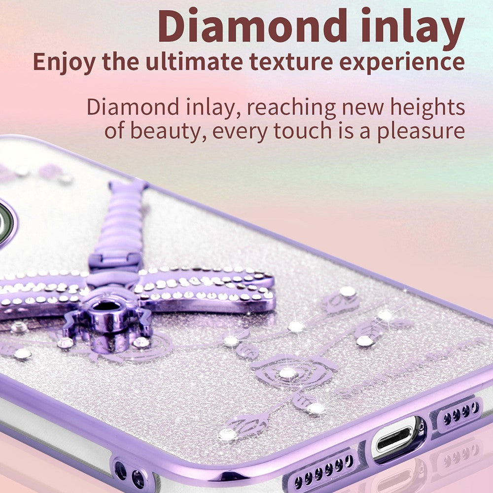 KADEM För Xiaomi Redmi K80 Ultra 5G Skal Dragonfly Stativ TPU Blommor Glitter mobilskal