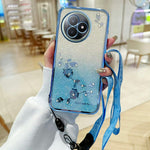 KADEM For Xiaomi Redmi K80 Ultra 5G Case Flower Pattern TPU Gradient Phone Cover with Lanyards