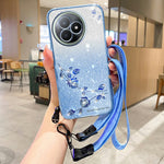 KADEM For Xiaomi Redmi K80 Ultra 5G Case Flower Pattern TPU Gradient Phone Cover with Lanyards