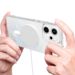For Oppo Reno14 Pro 5G (Global) Clear Phone Magnetic Case TPU+Acrylic Back Cover