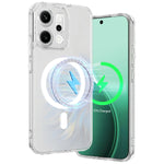 For Oppo Reno14 Pro 5G (Global) Clear Phone Magnetic Case TPU+Acrylic Back Cover