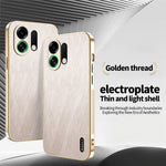 KADEM For Oppo K13 Turbo Pro 5G / K13 Turbo 5G Case Electroplating Silk Texture PU + TPU Phone Back Cover