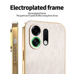 KADEM For Oppo K13 Turbo Pro 5G / K13 Turbo 5G Case Electroplating Silk Texture PU + TPU Phone Back Cover