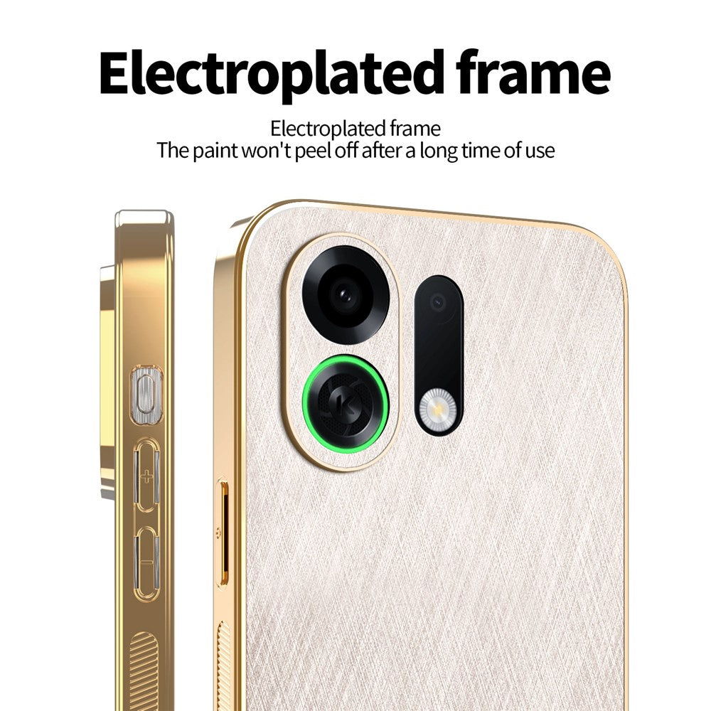 KADEM For Oppo K13 Turbo Pro 5G / K13 Turbo 5G Case Electroplating Silk Texture PU + TPU Phone Back Cover
