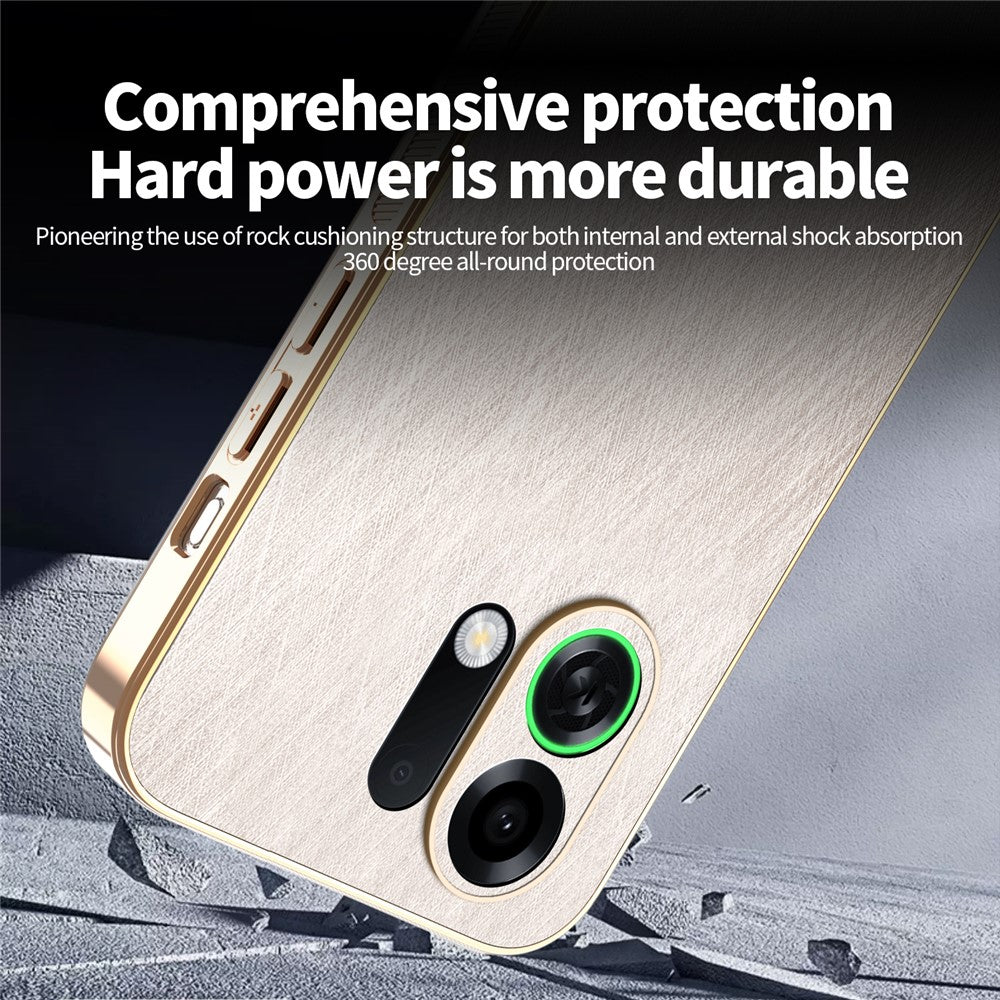 KADEM For Oppo K13 Turbo Pro 5G / K13 Turbo 5G Case Electroplating Silk Texture PU + TPU Phone Back Cover