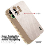 KADEM For Oppo K13 Turbo Pro 5G / K13 Turbo 5G Case Electroplating Silk Texture PU + TPU Phone Back Cover
