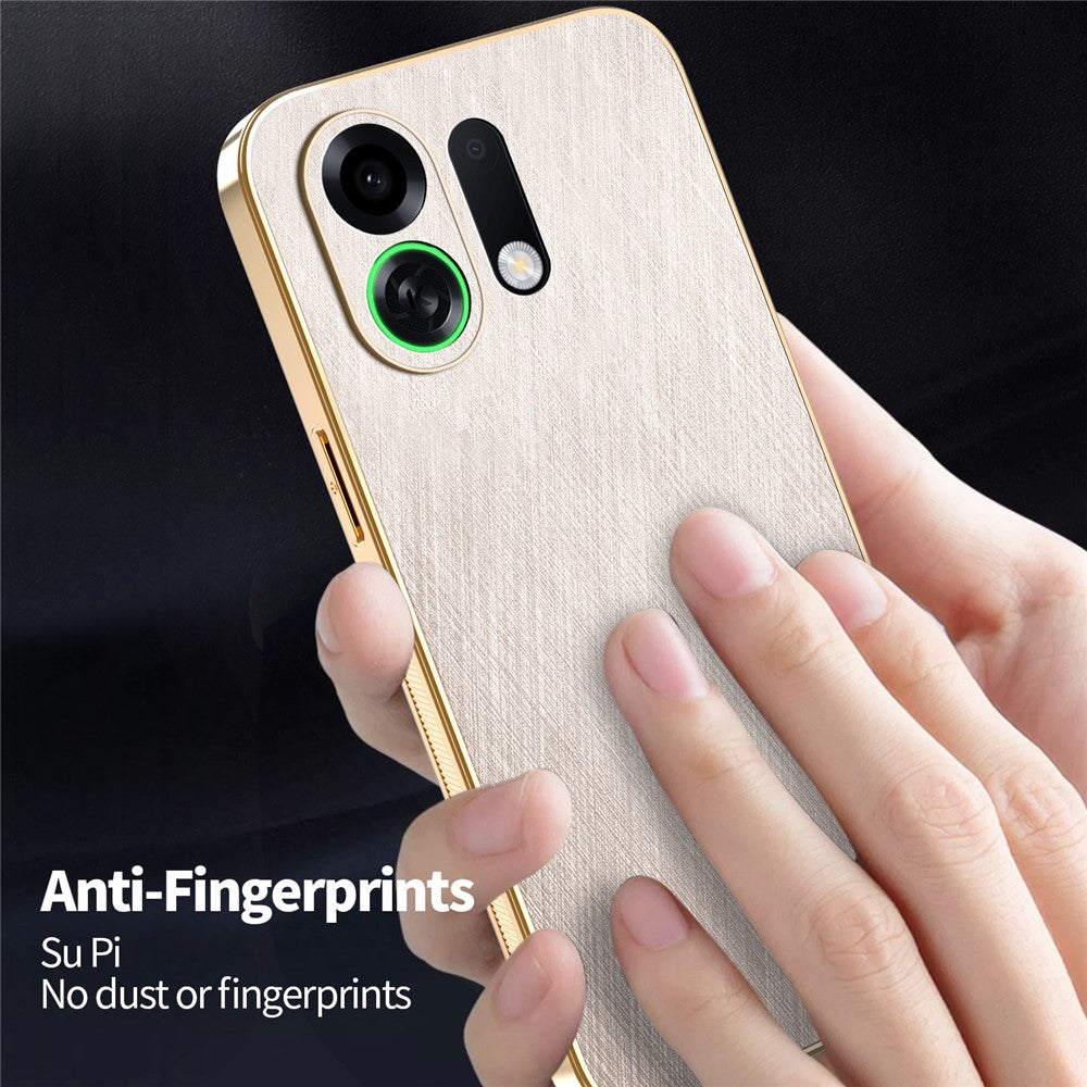 KADEM For Oppo K13 Turbo Pro 5G / K13 Turbo 5G Case Electroplating Silk Texture PU + TPU Phone Back Cover