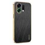 KADEM For Oppo K13 Turbo Pro 5G / K13 Turbo 5G Case Electroplating Silk Texture PU + TPU Phone Back Cover