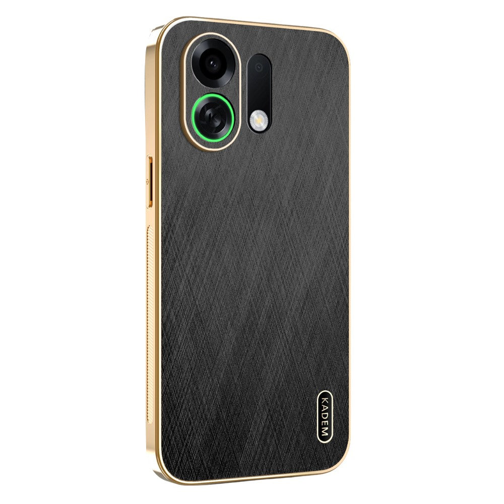 KADEM For Oppo K13 Turbo Pro 5G / K13 Turbo 5G Case Electroplating Silk Texture PU + TPU Phone Back Cover