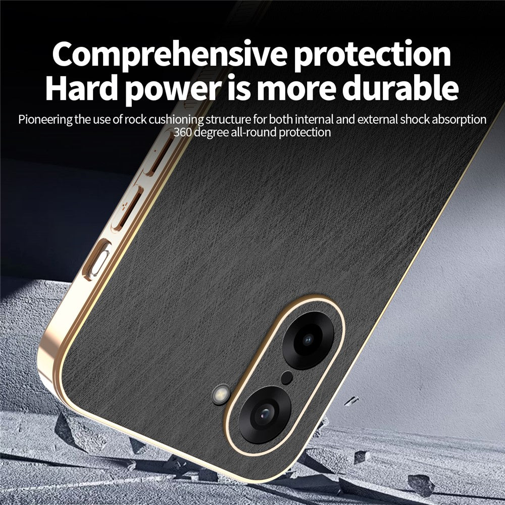 KADEM För OnePlus Ace 5 Ultra 5G / Nord 5 5G Skal Galvaniserad Sidenstruktur PU + TPU mobil Baksida