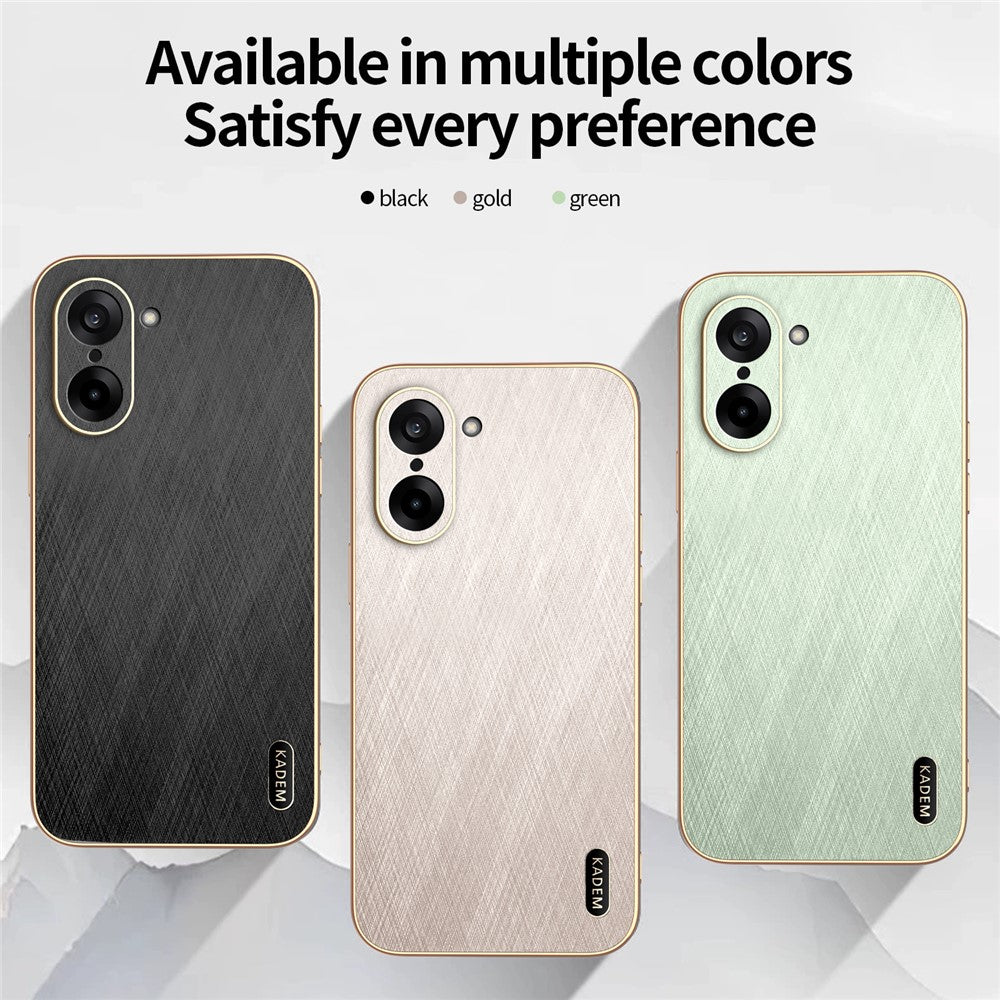 KADEM För OnePlus Ace 5 Ultra 5G / Nord 5 5G Skal Galvaniserad Sidenstruktur PU + TPU mobil Baksida