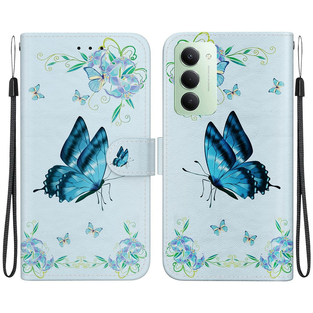 For Xiaomi Redmi 15 4G (EU) (171mm) Wallet Phone Case Pattern Printing Leather Flip Cover with Strap