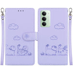 For Xiaomi Redmi 15 4G (EU) (171mm) Case RFID Blocking Kitten Pattern TPU + PU Leather Phone Cover with Wrist Strap