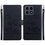 For Xiaomi 15T Case RFID Blocking Kitten Pattern TPU + PU Leather Phone Cover with Wrist Strap