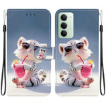 For Xiaomi Redmi 15 4G (EU) (171mm) Case Pattern Printing Leather Wallet Phone Cover with Lanyard