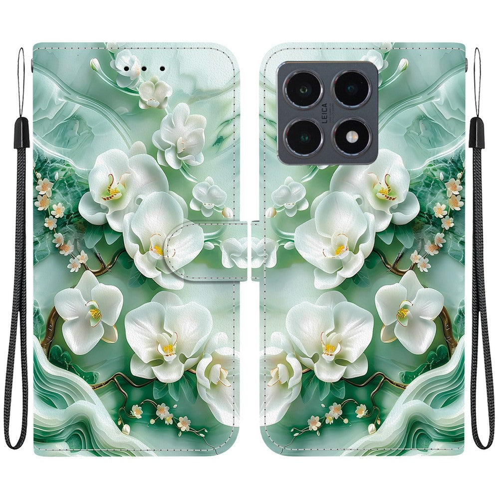 For Xiaomi 15T Case Pattern Printing Leather Flip Wallet Phone Cover with Lanyard