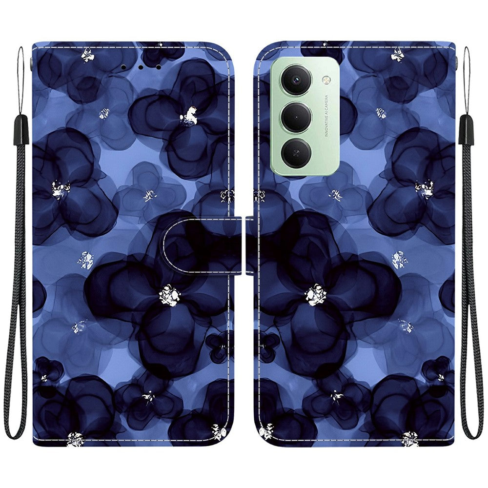 For Xiaomi Redmi 15 4G (EU) (171mm) Wallet Case Pattern Printing Leather Stand Phone Cover with Strap