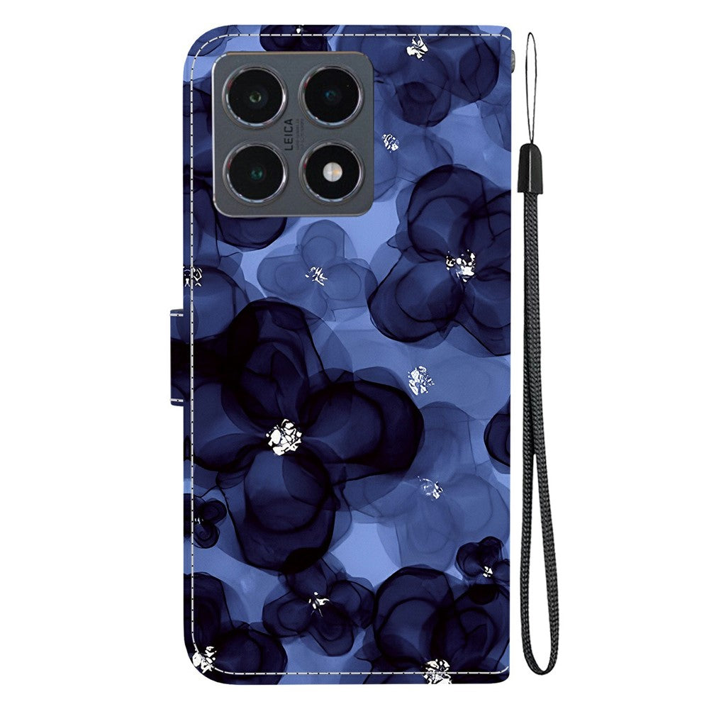 For Xiaomi 15T Wallet Case Pattern Printing Leather Stand Phone Cover with Strap