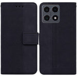 For Xiaomi 15T Case Geometry Pattern Leather Wallet Phone Cover with Wrist Strap