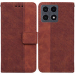 For Xiaomi 15T Case Geometry Pattern Leather Wallet Phone Cover with Wrist Strap