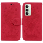 Xiaomi Redmi 15 4G (EU) (171mm) Fodral Fjärilsblomma Avtryck PU-läder Plånboksfodral med Rem