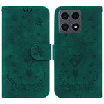 Xiaomi 15T-skal med fjärilsmönster och blommönster i PU-läder, plånboksfodral med rem