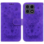 Xiaomi 15T-skal med fjärilsmönster och blommönster i PU-läder, plånboksfodral med rem