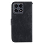 For Xiaomi 15T Wallet Case Tiger Imprint Leather Shockproof Phone Cover with Wrist Strap