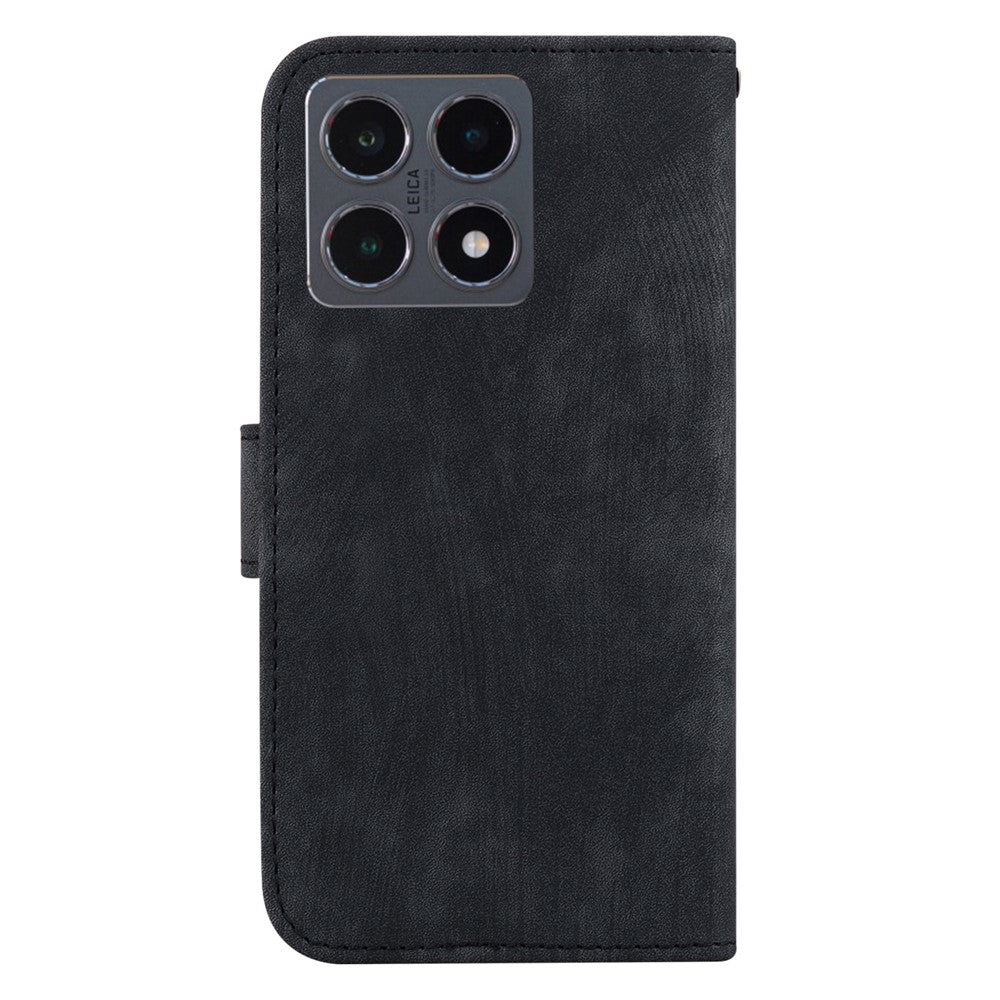 For Xiaomi 15T Wallet Case Tiger Imprint Leather Shockproof Phone Cover with Wrist Strap