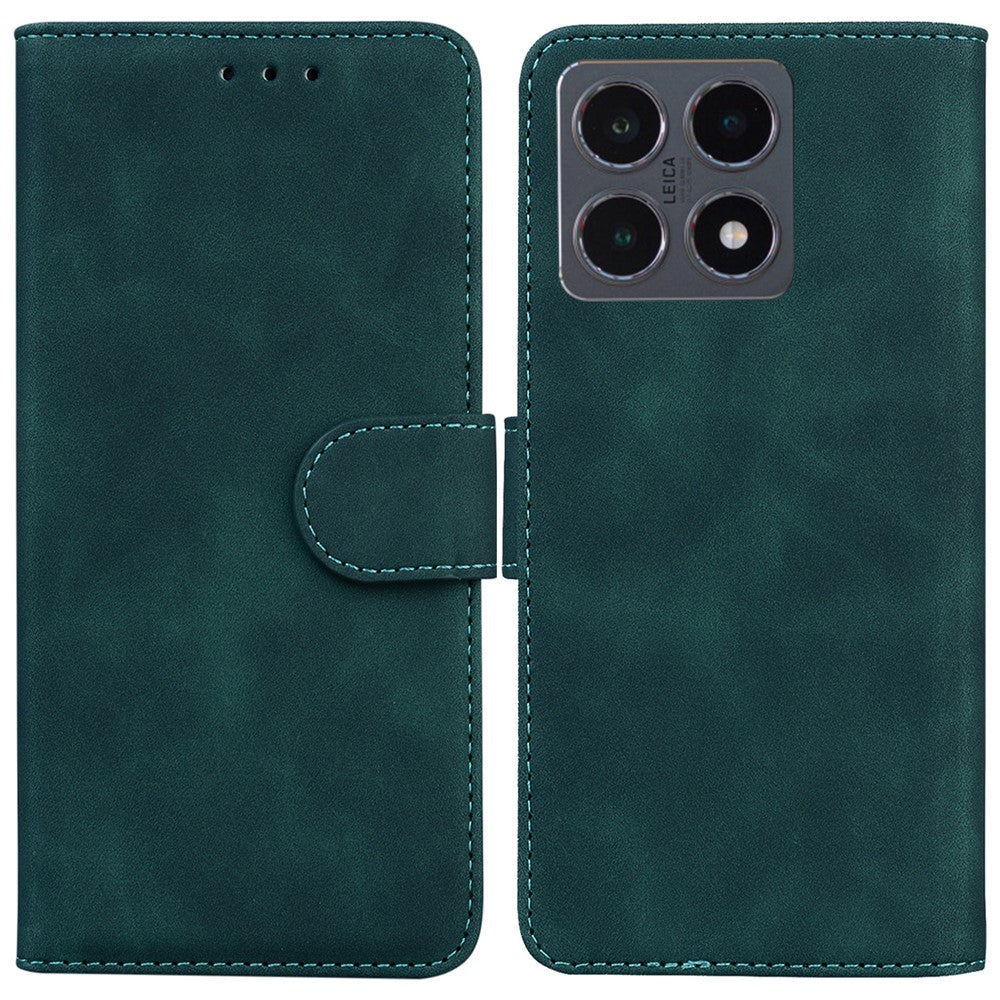 For Xiaomi 15T Case Solid Color Leather Wallet Phone Cover