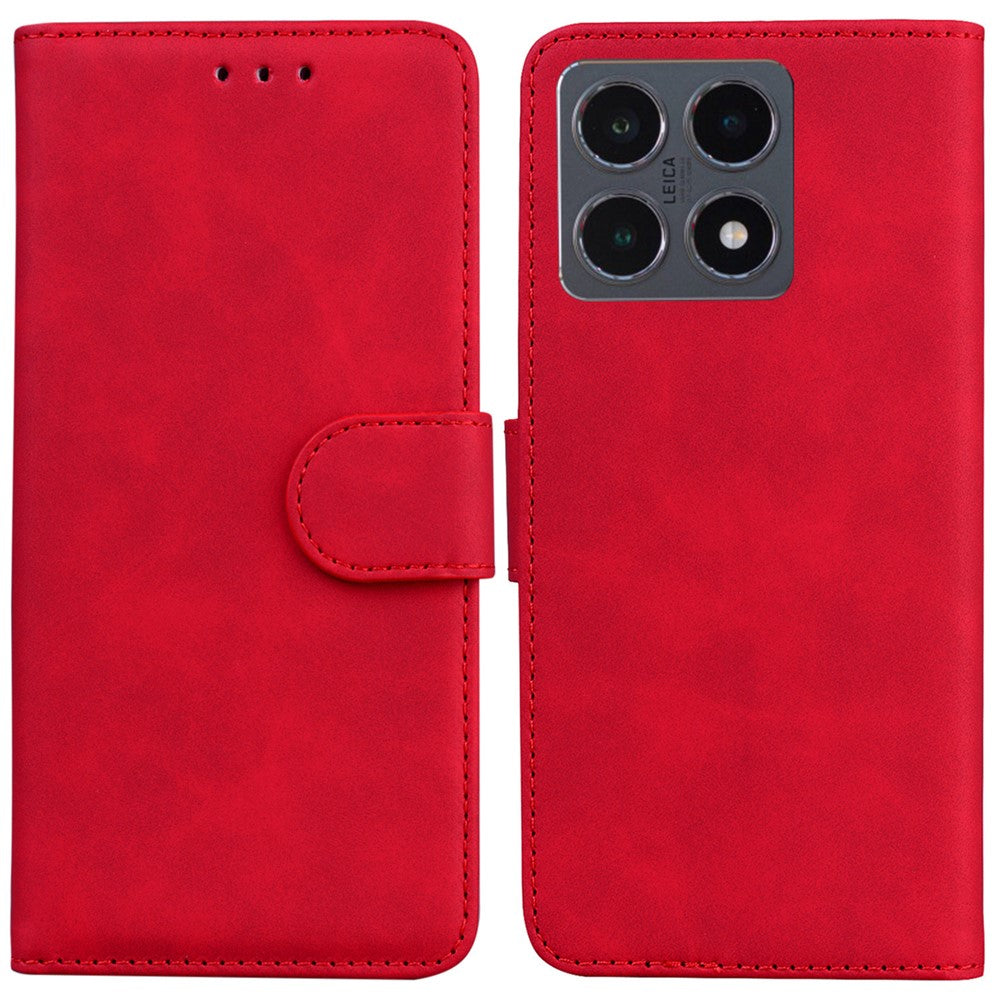 For Xiaomi 15T Case Solid Color Leather Wallet Phone Cover