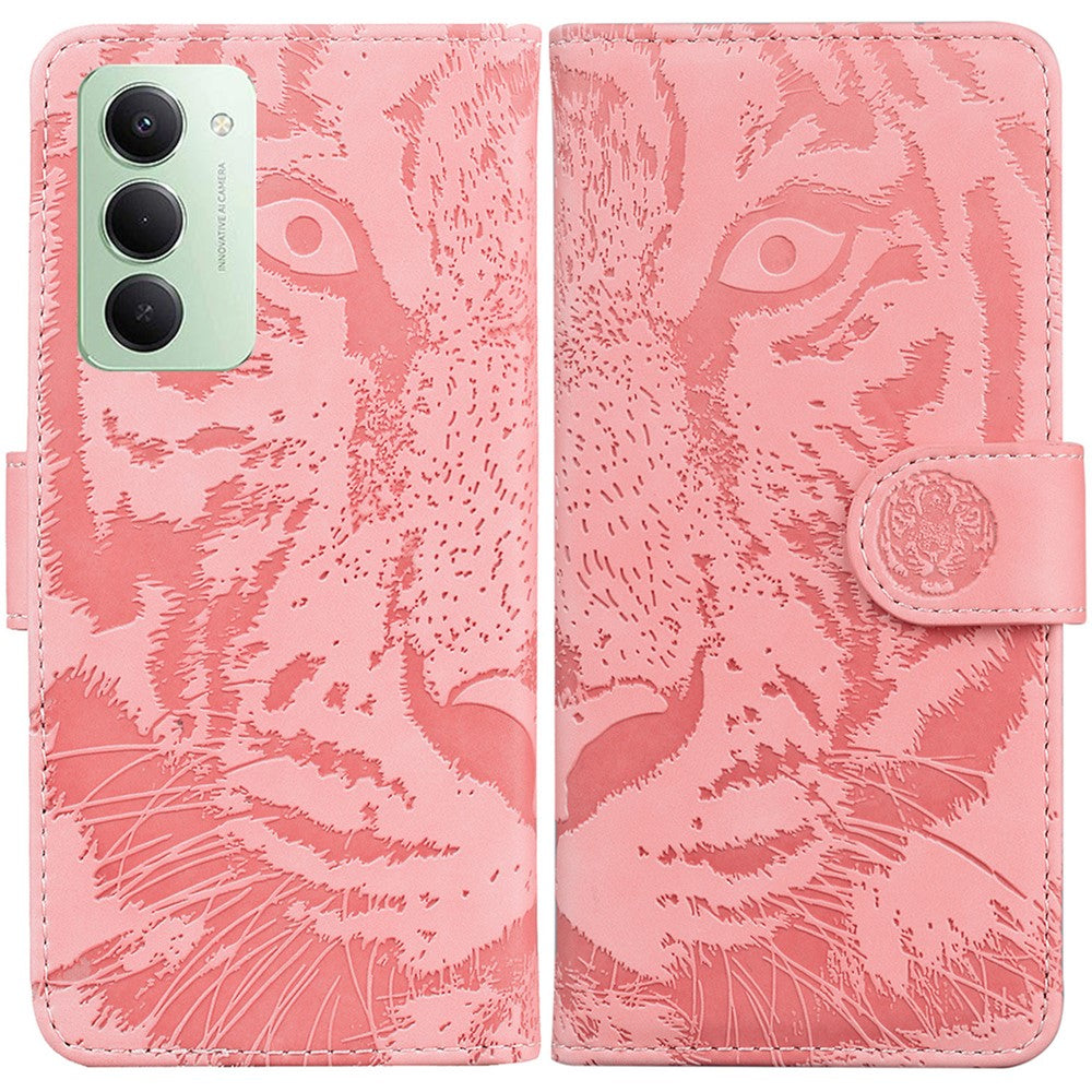 For Xiaomi Redmi 15 4G (EU) (171mm) Case Tiger Imprint Leather Wallet Phone Cover