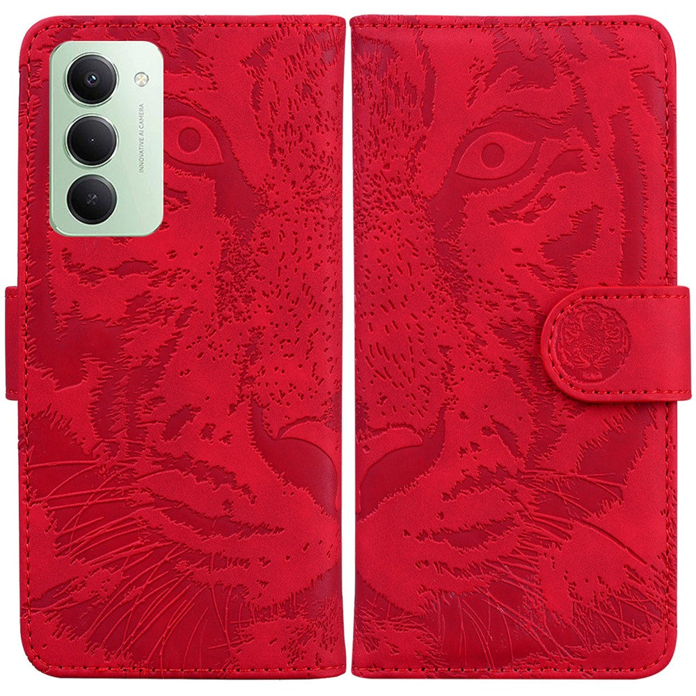 For Xiaomi Redmi 15 4G (EU) (171mm) Case Tiger Imprint Leather Wallet Phone Cover