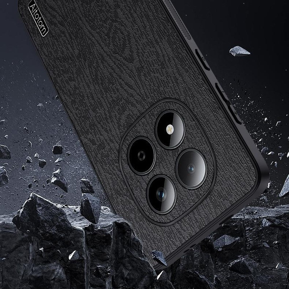 For Xiaomi Poco M8 Pro 5G / Redmi Note 15 Pro+ 5G (Global) Case Wood Texture PU Leather Coated PC TPU Phone Cover