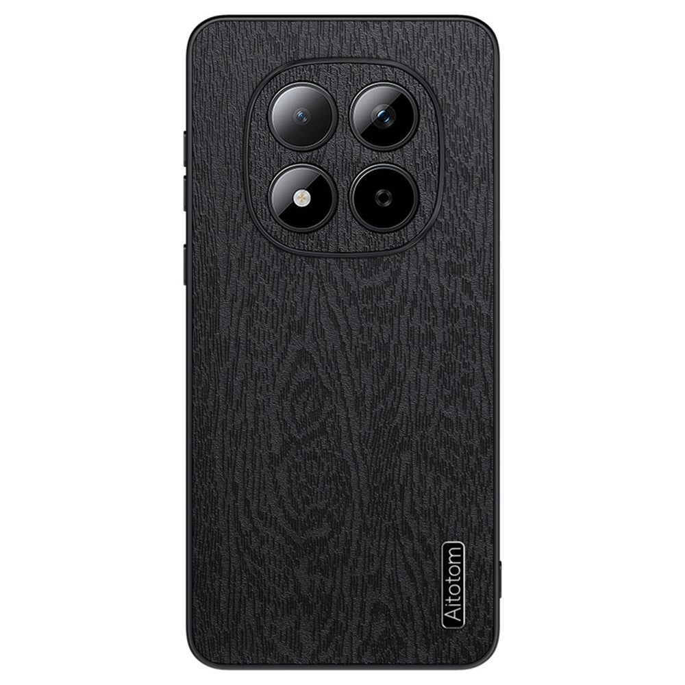 For Xiaomi Redmi Note 15 Pro 5G (Global) Case Wood Texture PU Leather Coated PC TPU Phone Cover