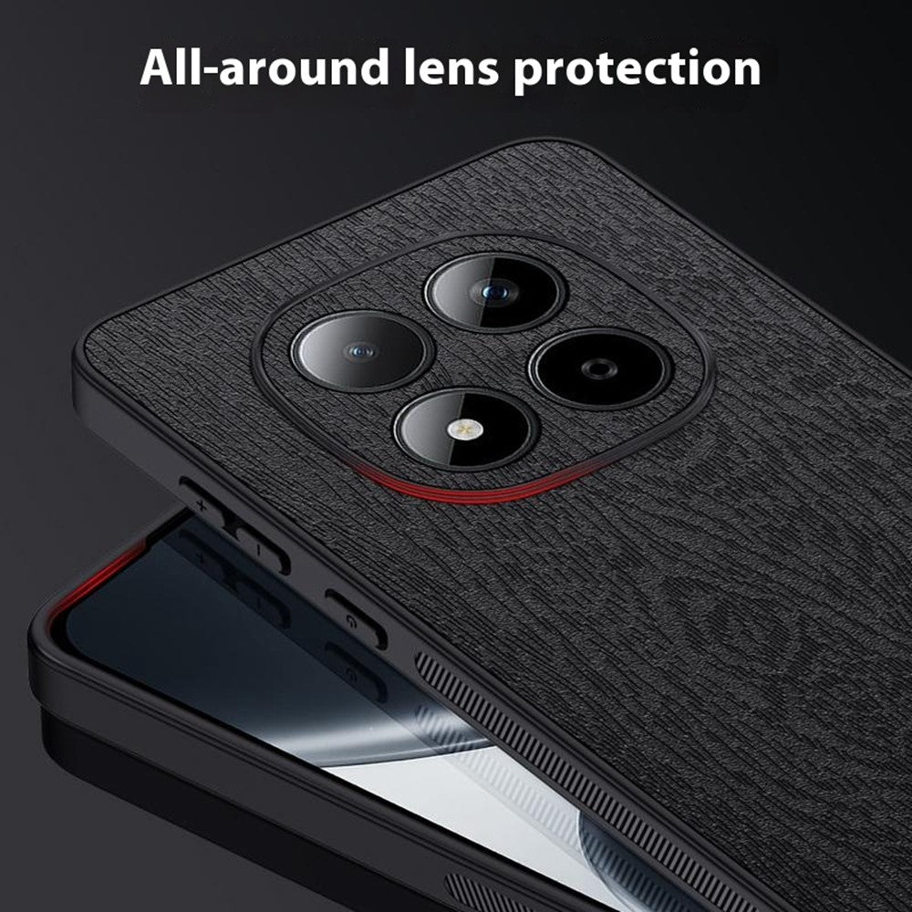 For Xiaomi Redmi Note 15 Pro 5G (Global) Case Wood Texture PU Leather Coated PC TPU Phone Cover
