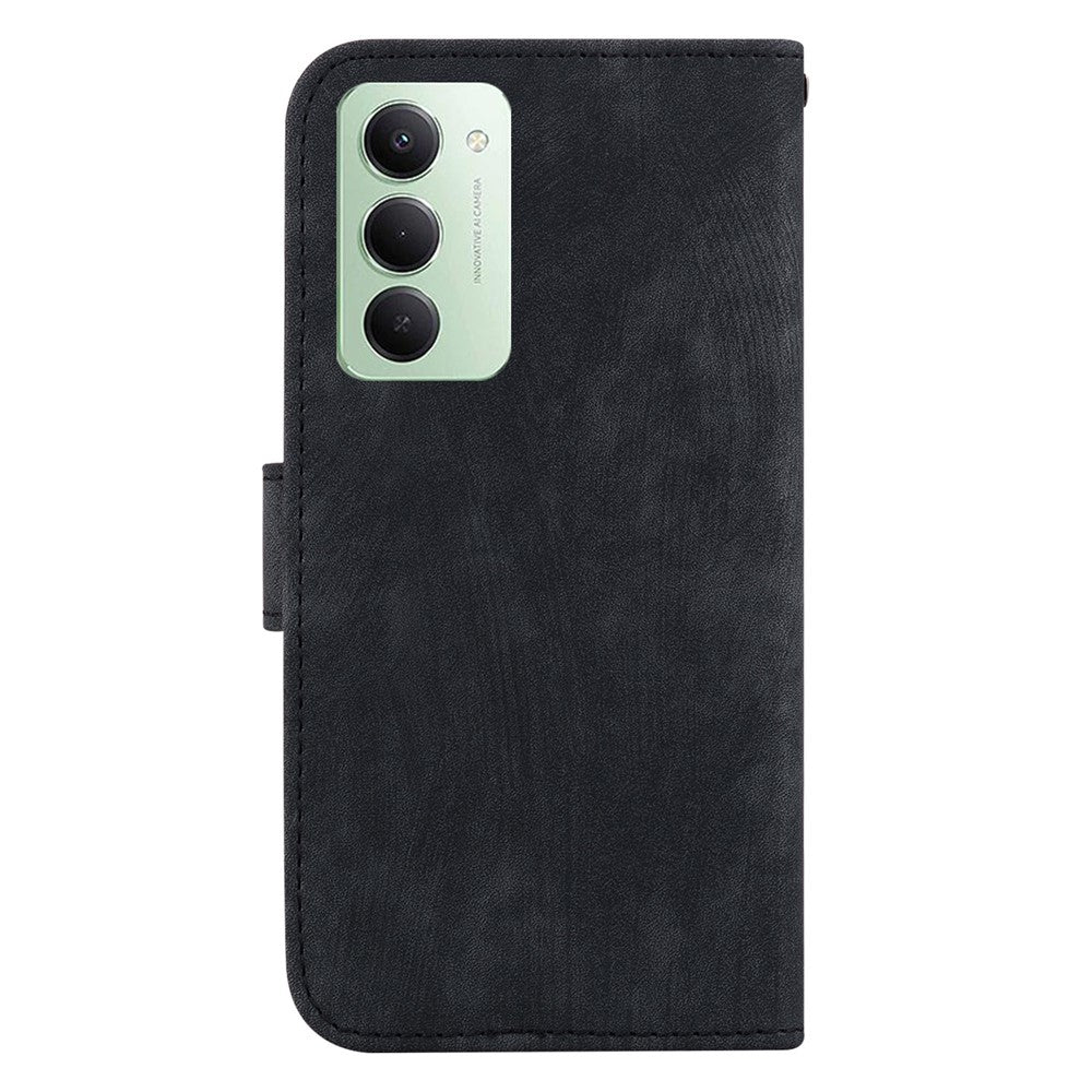 For Xiaomi Redmi 15 4G (EU) (171mm) Wallet Case Tiger Imprint Leather Shockproof Phone Cover with Wrist Strap