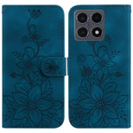Xiaomi 15T Stativfodral Lily Flower Imprint Lädermobilfodral med Handledsrem