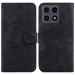 Xiaomi 15T Stativfodral Lily Flower Imprint Lädermobilfodral med Handledsrem