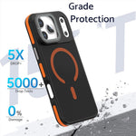 For iPhone 18 Pro / 17 Pro Magnetic Case Skin-Touch TPU Acrylic Phone Back Cover with Lens Protector Kickstand