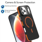 For iPhone 18 Pro / 17 Pro Magnetic Case Skin-Touch TPU Acrylic Phone Back Cover with Lens Protector Kickstand
