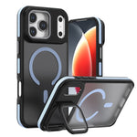 For iPhone 18 Pro / 17 Pro Magnetic Case Skin-Touch TPU Acrylic Phone Back Cover with Lens Protector Kickstand