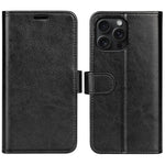 AMORUS For iPhone 16 Pro Max Wallet Case Litchi Texture Shockproof Leather Flip Stand Phone Cover