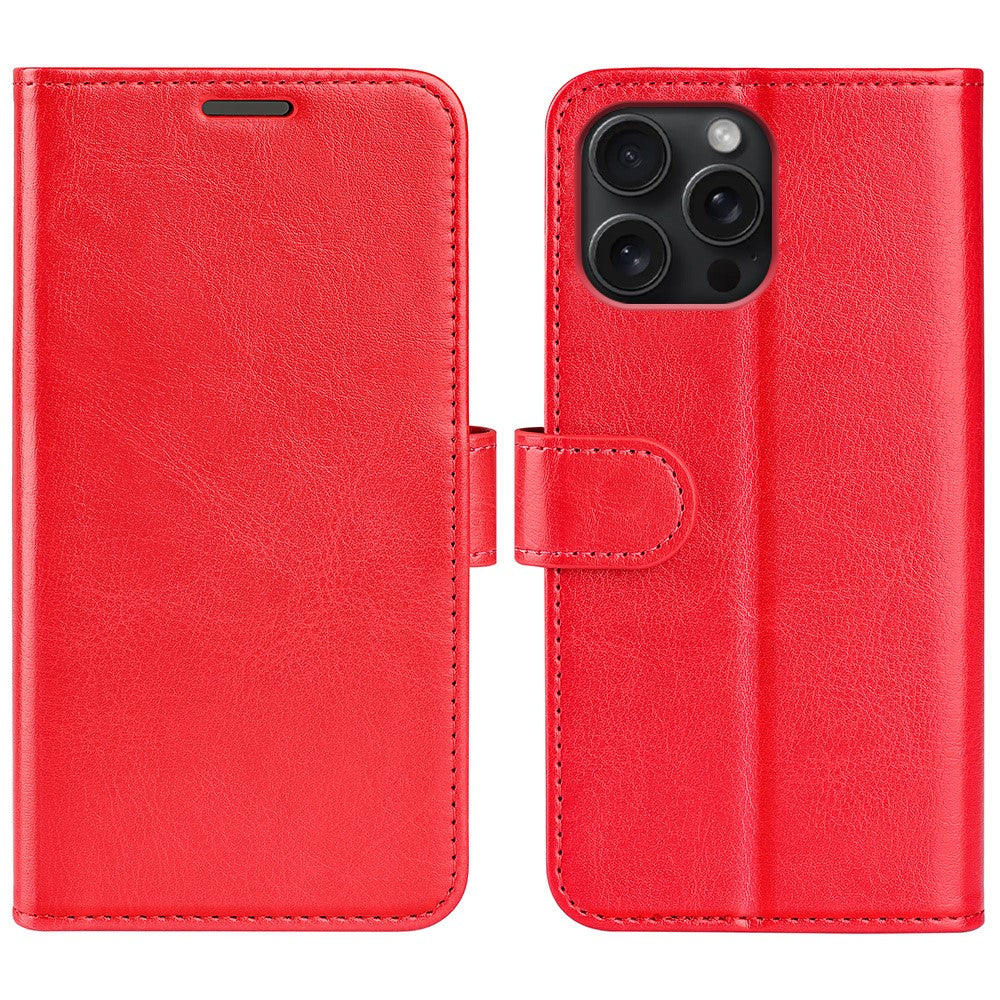 AMORUS For iPhone 16 Pro Max Wallet Case Litchi Texture Shockproof Leather Flip Stand Phone Cover
