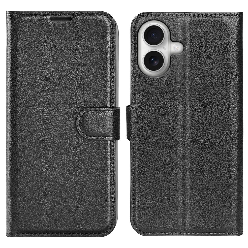 AMORUS For iPhone 17 Wallet Case Litchi Texture Shockproof Leather Flip Stand Phone Cover
